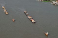 River tugs on Chao Praya in Nonthaburi