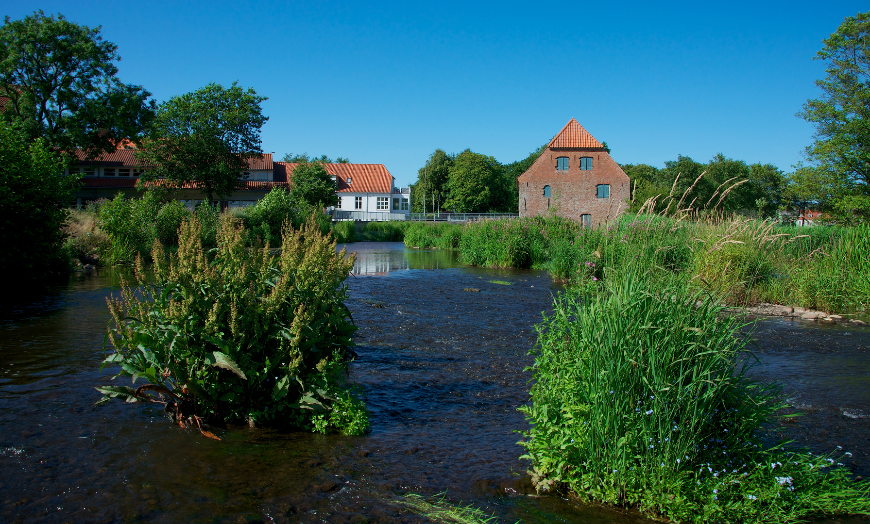 River "Vidå" in Tønder, Dk