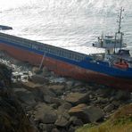 RMS Mulheim - gestrandet bei Sennen in Cornwall am 22. März 2003