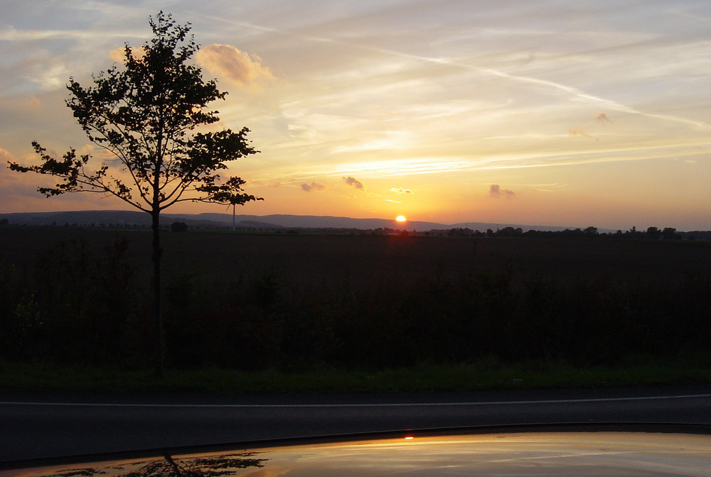 road back home > Sonne über´m Deister