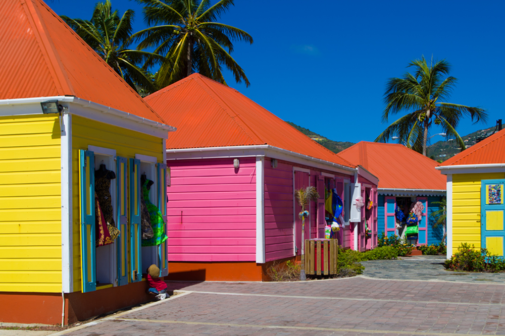 Road Town Tortola Verkaufsstände in der City