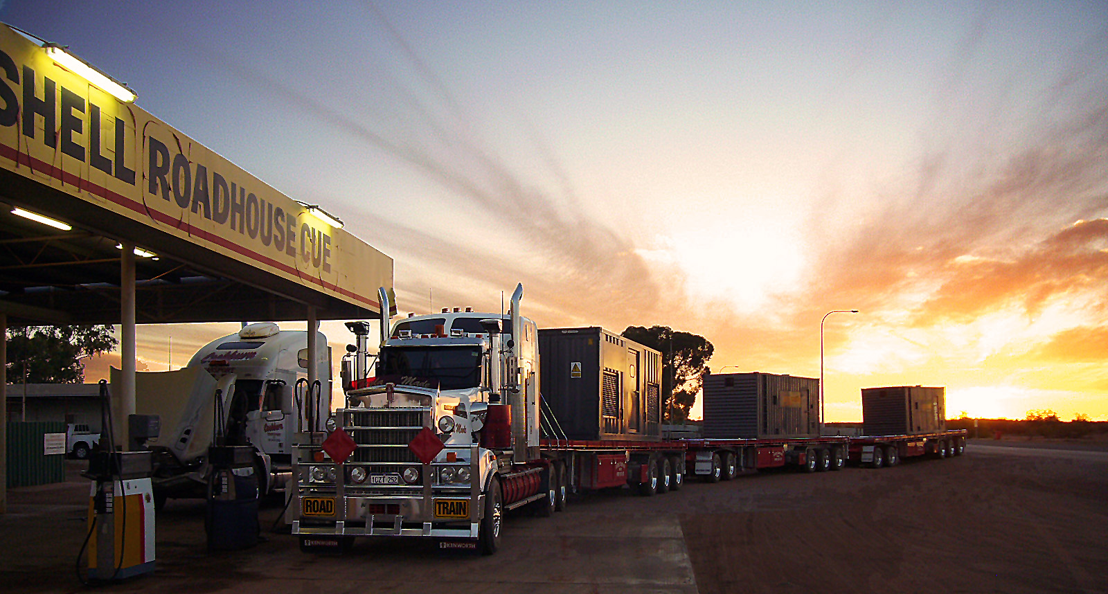 road train - burning??