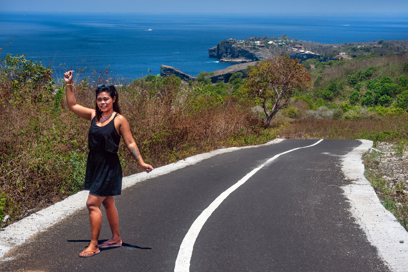 Roadcontrol on Nusa Penida