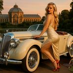 Roadster cremefarben in Elfenbein + Anhang