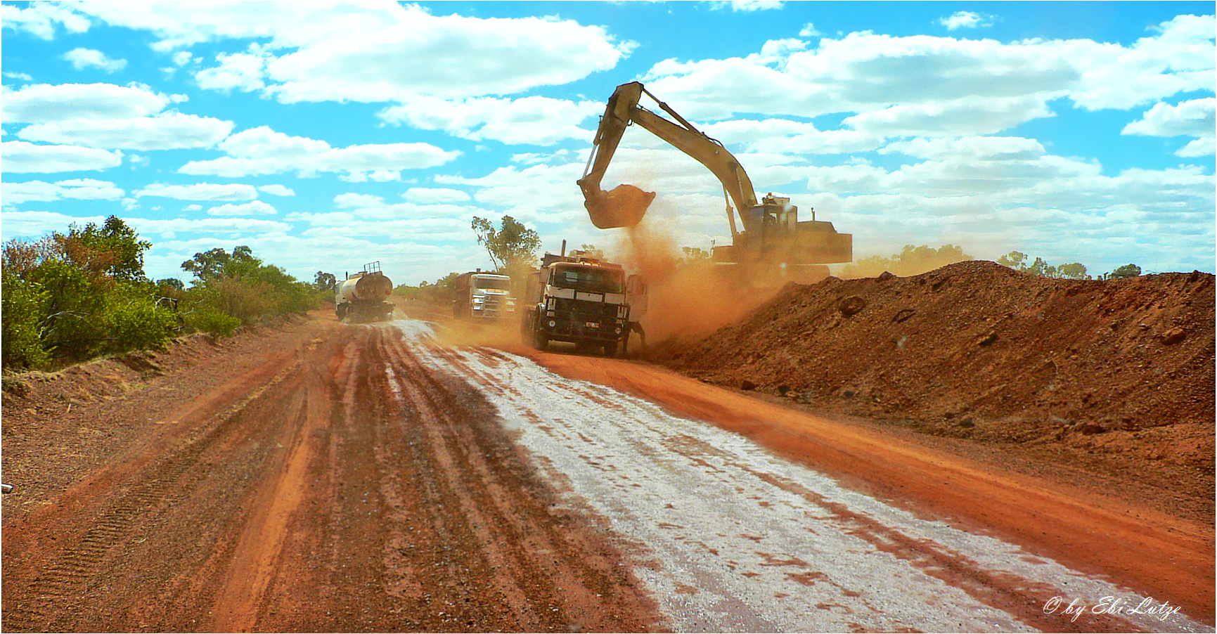 ** Roadwork at the Plenty Highway **