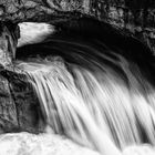 Roaring river in Slovenia - Black & White version