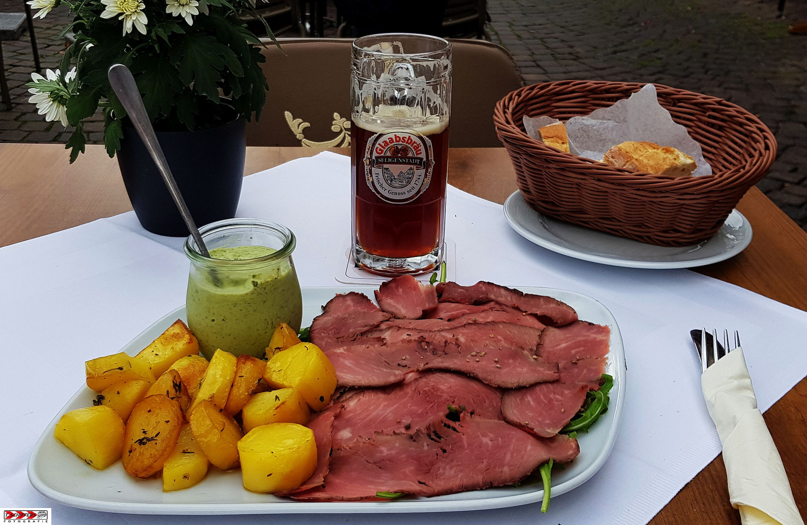 Roastbeef mit grüner Soße 