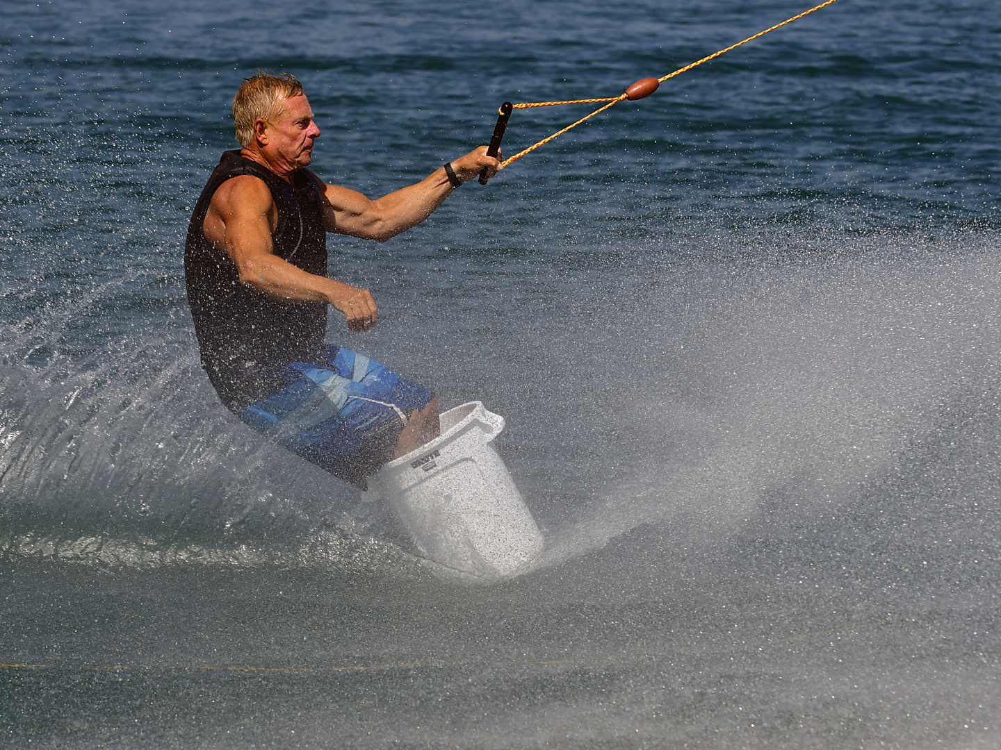 Roberts Version vom Wakeboarden....