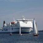 Robin Hood beim einlaufen in den Hafen von Travemünde