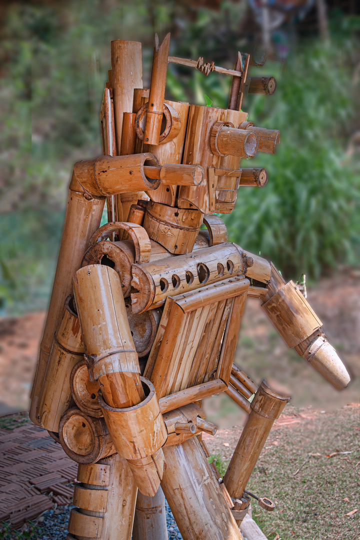 Roboter made of bamboo