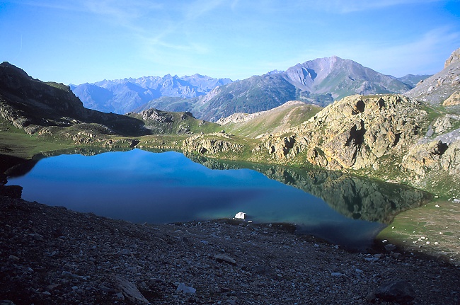 Roburent - very early in the morning we catch fish - in the high mountains.