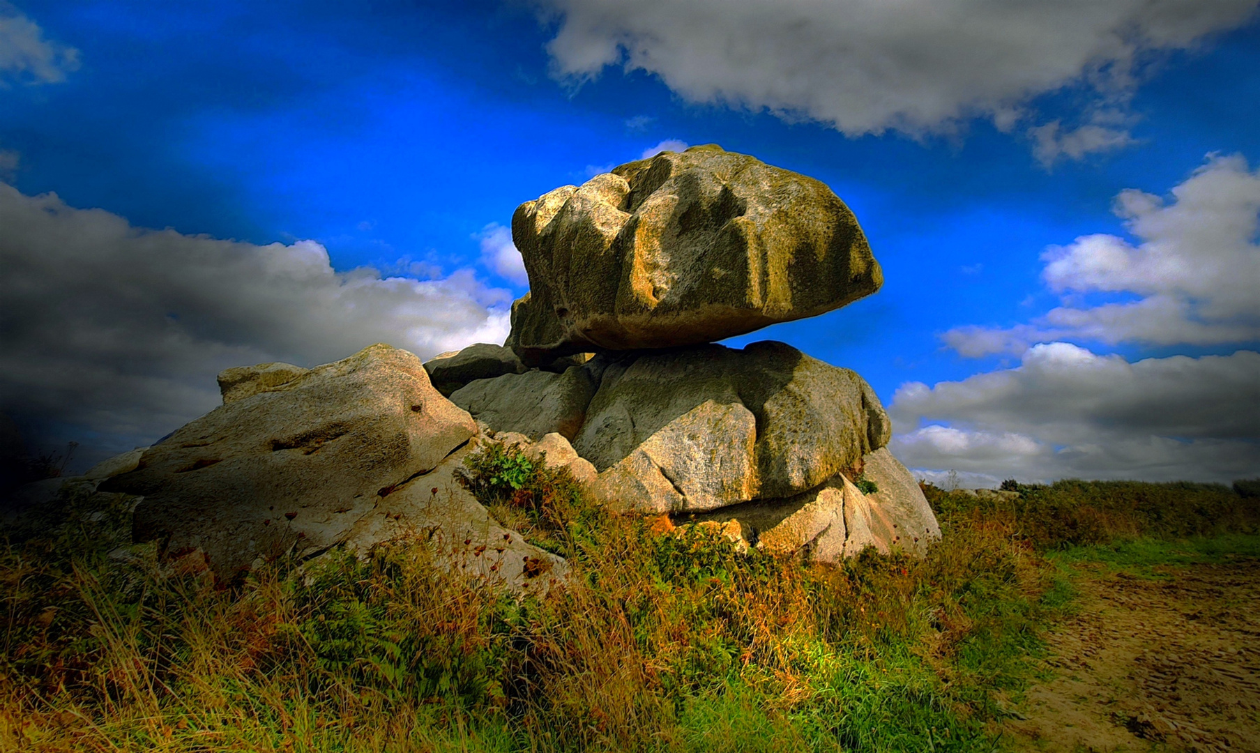 Rochers sur la lande 