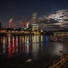 Rochetower in Basel bei Vollmond 