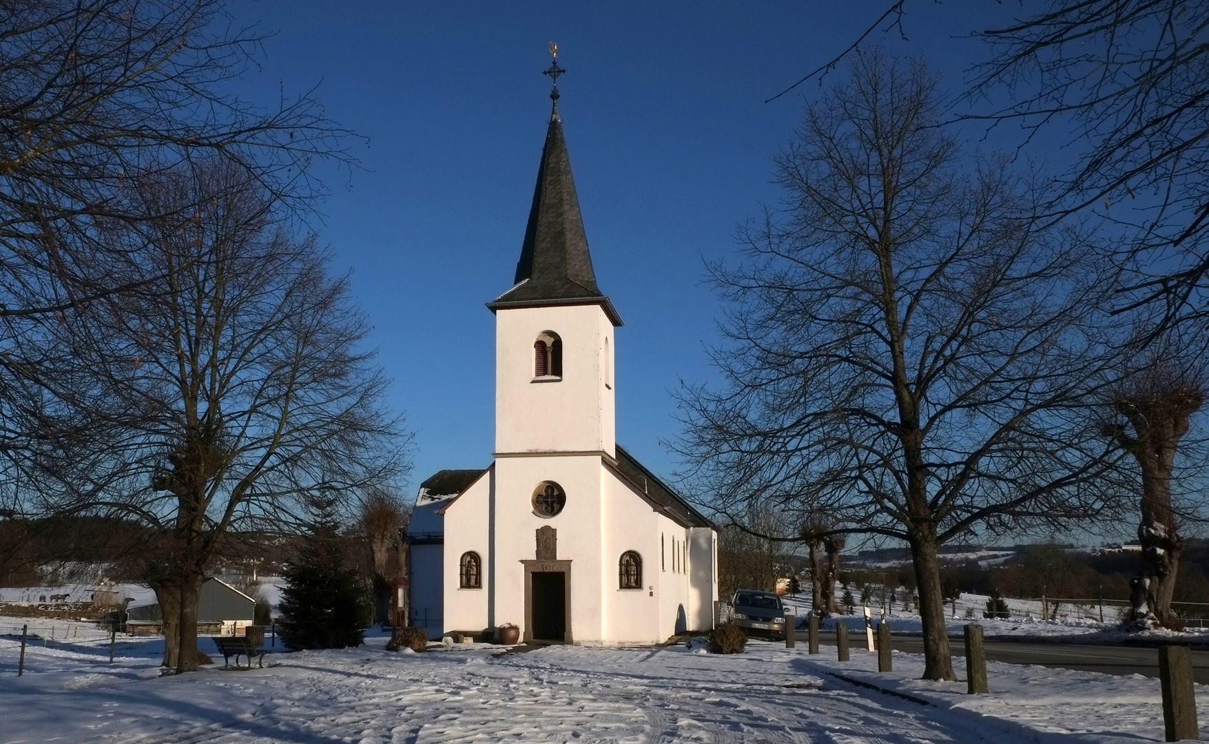 Rochuskapelle im Schnee