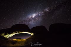 Rock Arch  under the Milky Way
