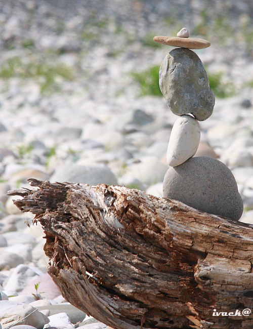 Rock balancing