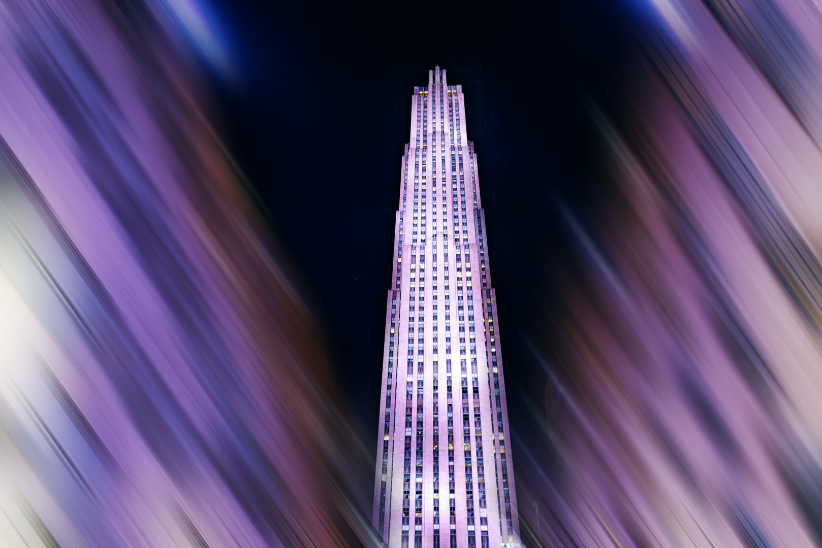 Rockefeller Center bei Nacht