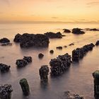 rocks after sunset