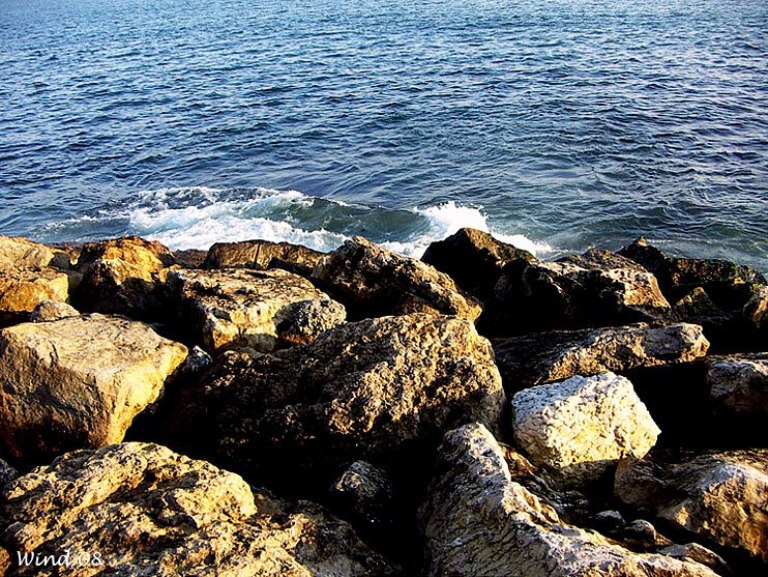 Rocks and sea