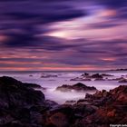 Rocks and sea.