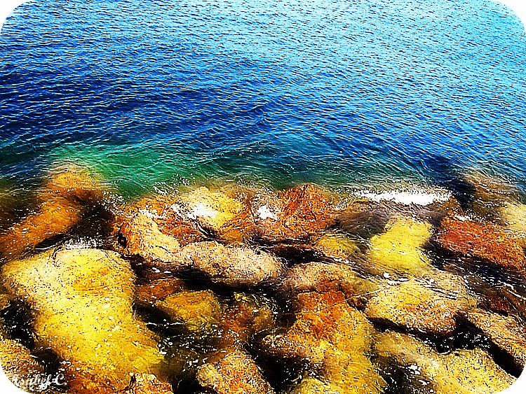 Rocks and sea