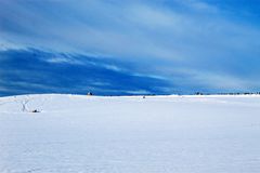 Rodel und Skiwiese mit Schneekugeln