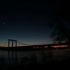 Rodenkirchener Brücke im Sonnenuntergang