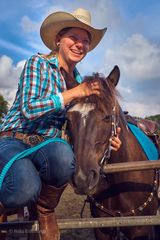 Rodeo Impressionen Cowboy Girl