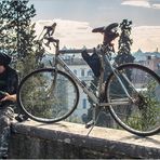 Römische Originale: Der Sportliche mit seinem Fahrrad