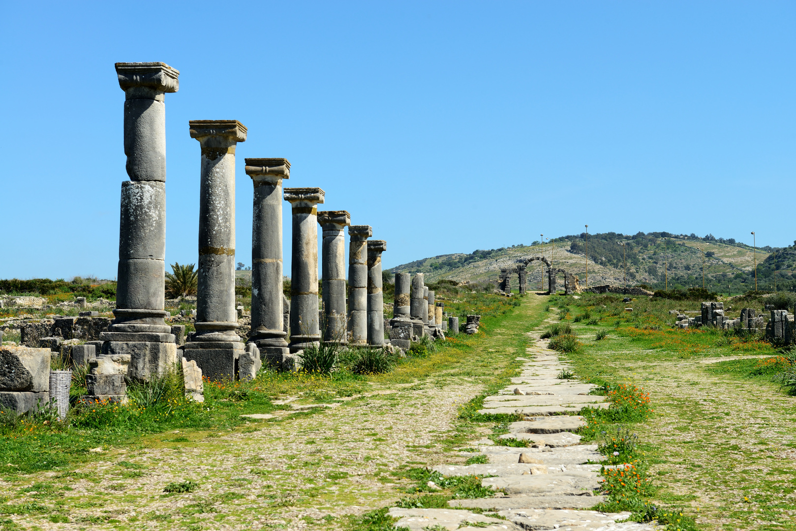 Römische Straße in Volubilis