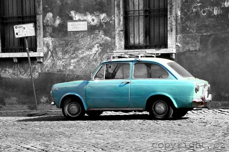 römischer fiat 850 in abwrackprämiengefahr