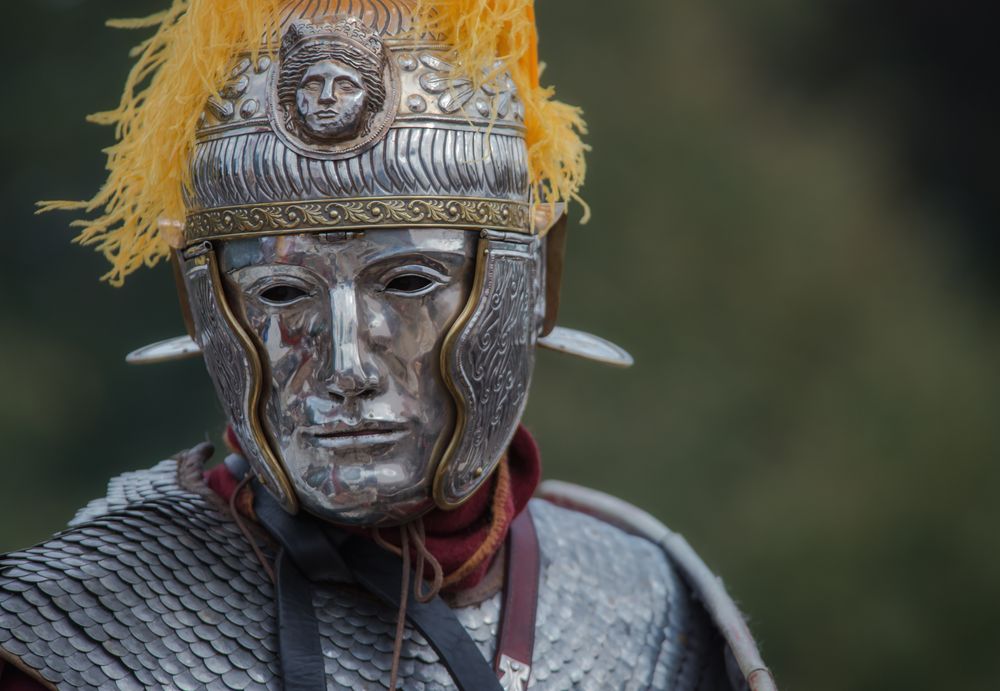 römischer Reiter mit Maske No.1