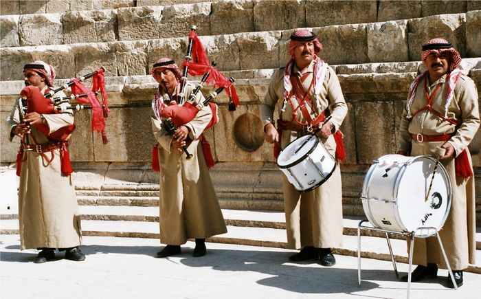 Römisches Theater in Amman - Ständchen für die Touris