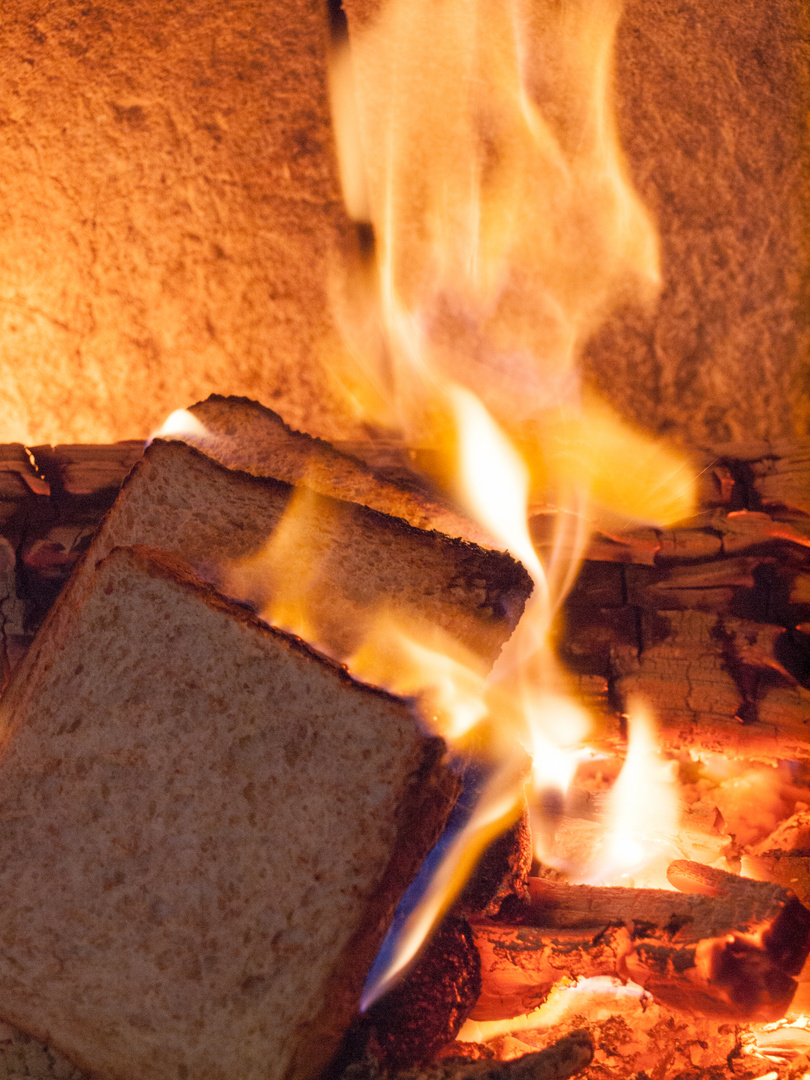 Röstbrot im Ofen