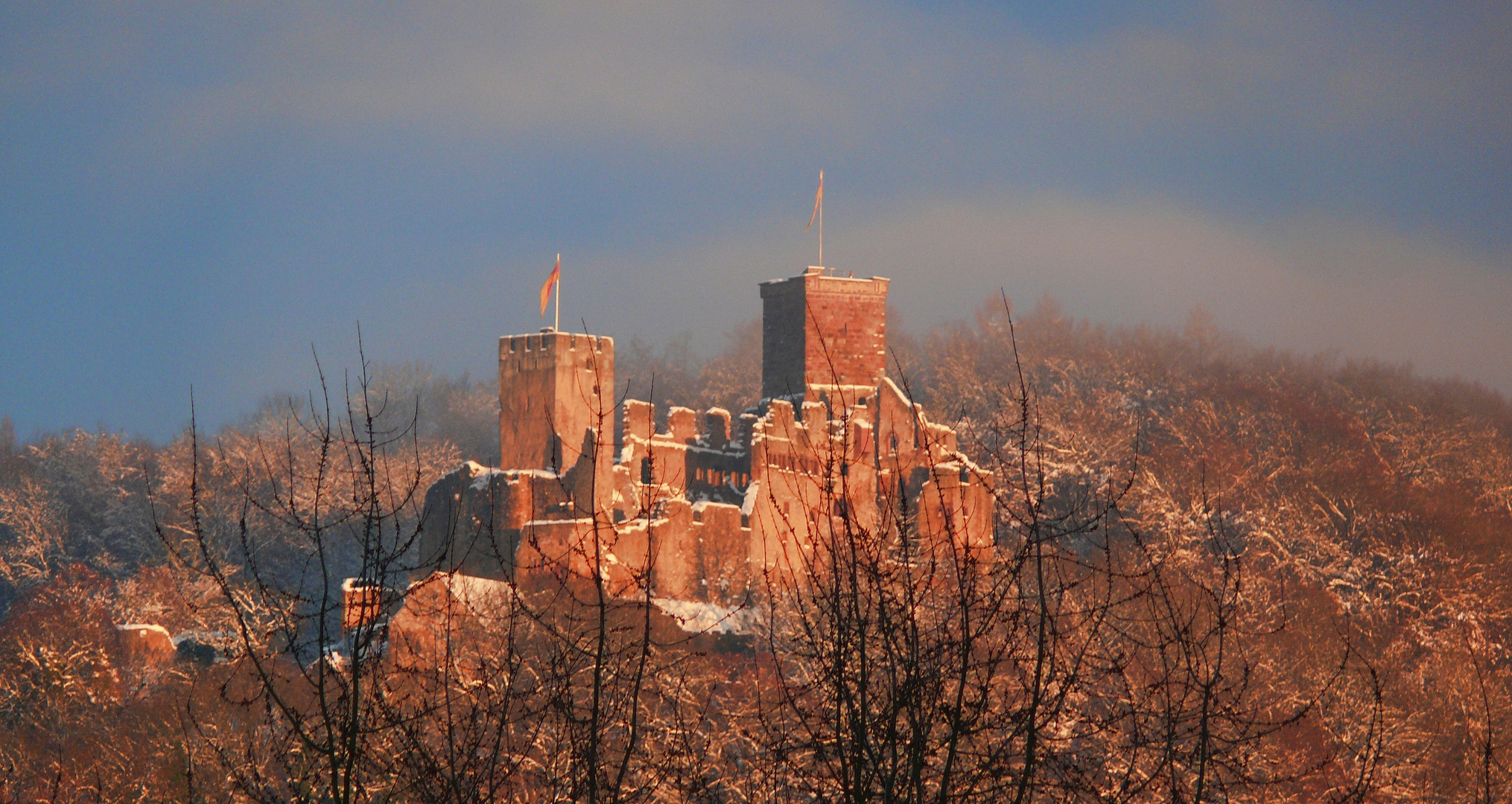 Rötteln Burgruine bei Sonnenaufgang