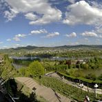 Rolandsbogen bei Bonn mit Siebengebirge und Rheintal