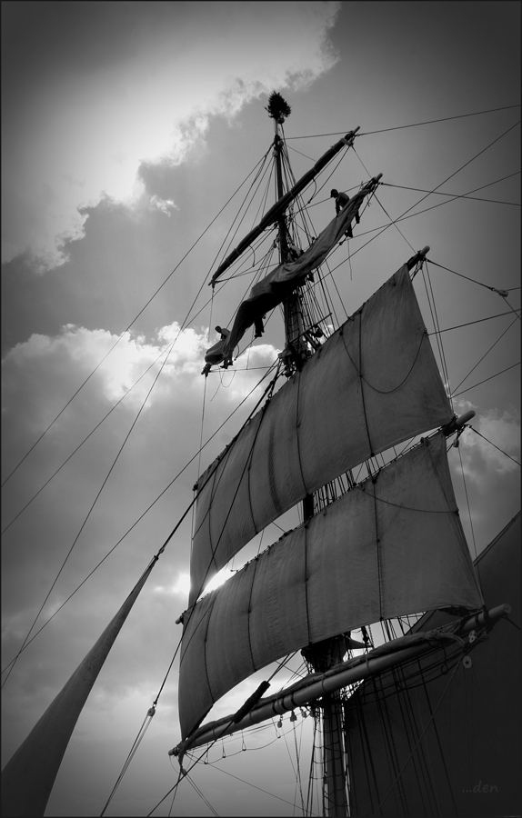 Rolling up the sails.....