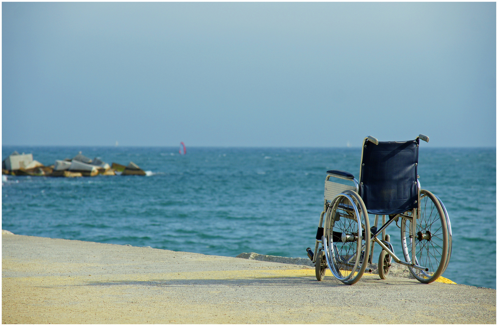 Rollstuhl am Beach