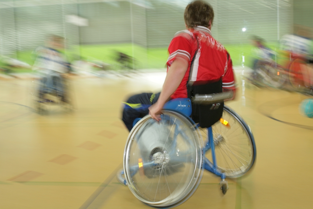 Rollstuhlhandball in Action