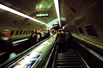 Rolltreppe in Budapest