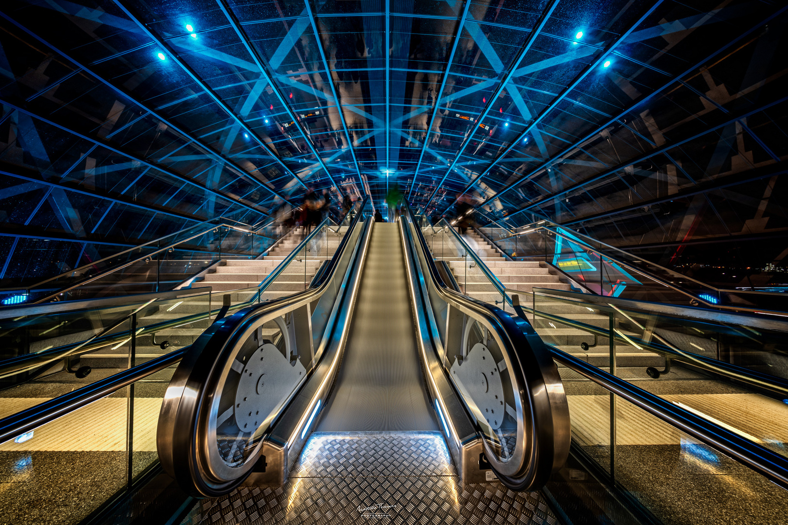 Rolltreppe U-Bahn Station Elbbrücken