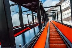 Rolltreppe zum Ruhrmuseum in der Zeche Zollverein, Essen