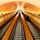 Rolltreppe zur Metro in Prag