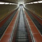 Rolltreppe zur U-Bahn in Prag