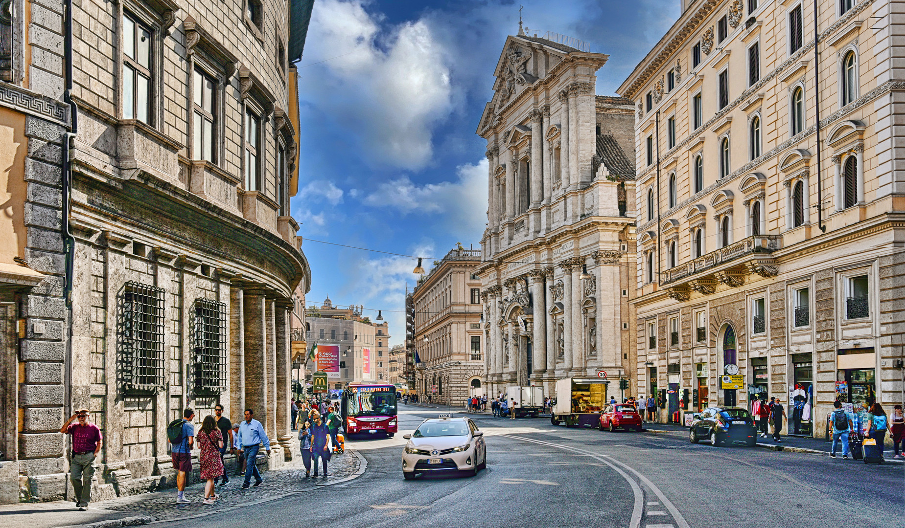 Rom, Corso Vittorio Emanuele II. und Sant'Andrea della Valle