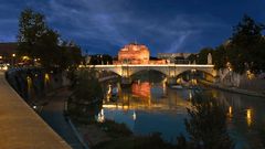  Rom die Stadt erstrahlt . - Castel Sant'Angelo  Roma