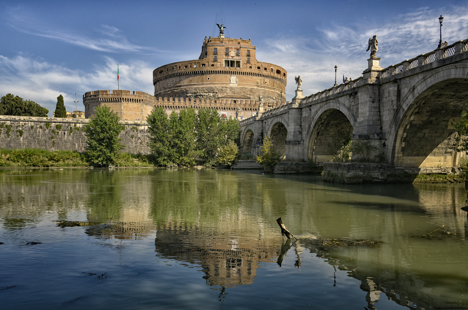  Rom die Stadt erstrahlt . - Castel Sant'Angelo  Roma