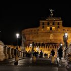Rom - Engelsbrücke bei Nacht