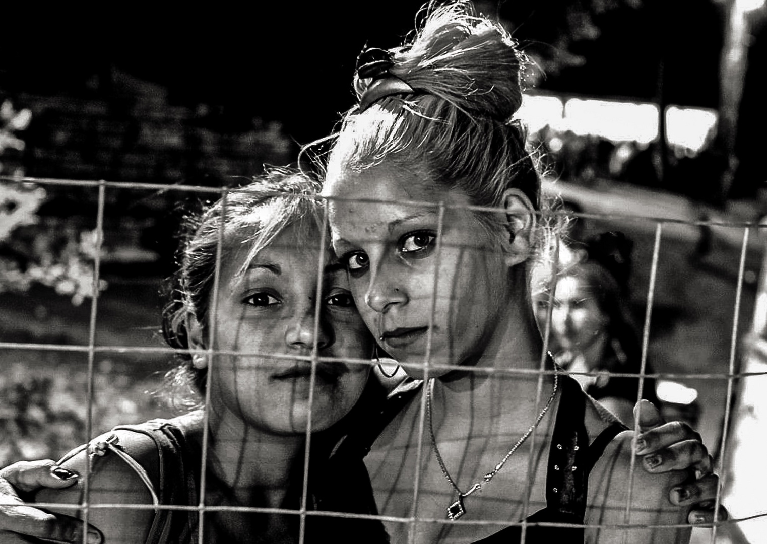 Rom girls at St. Symios festival, Greece...