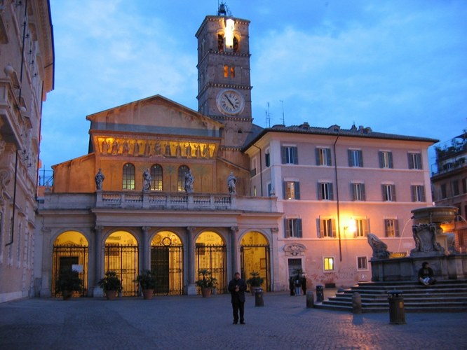 Rom im Dezember (SANTA MARIA IN TRASTEVERE) Foto & Bild europe, italy, vatican city, s marino